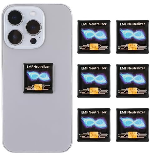 JIEYAO 6 Stück EMF Strahlenschutz Handy Aufkleber, 2.8CM Strahlung Abschirmung Sticker Selbstklebende Schutzaufkleber Schutz Neutralisierer Blocker Quantenschild für Alle Elektronik Geräte