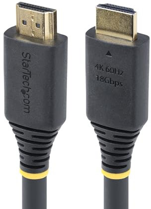 StarTech.com 4m Premium Zertifiziertes High Speed HDMI Kabel, 4K 60Hz/1440p 144Hz, 18Gbps, UHD HDMI 2.0 Arc Kabel, TV/PC