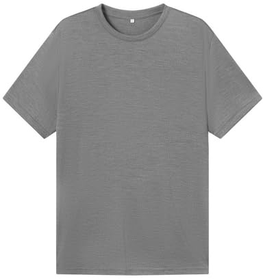 90S Fadenzahl Leichtes T-Shirt aus 100% Merinowolle für die Basisschicht, Unisex Ultrafine 90S Thermal Atmungsaktives T-Shirt