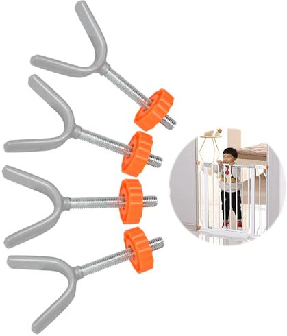 4 Pezzi M10 Viti a Y per Cancelletti per Bambini, Viti a Pressione per Cancelli per Scale, Vite Bulloni per Cancelletto di Sicurezza per Animale, Bulloni a Vite di Y per Cancello per Bambino