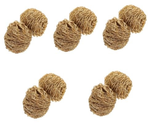 Gatuida 5 Ensembles Boule De Nettoyage En Fil De Cuivre Des Produits Autolaveuse Électrique Balle Fournitures Pour La Fabrication De Bijoux Air Nettoyeur De Clavier Golden 2 Pièces * 5