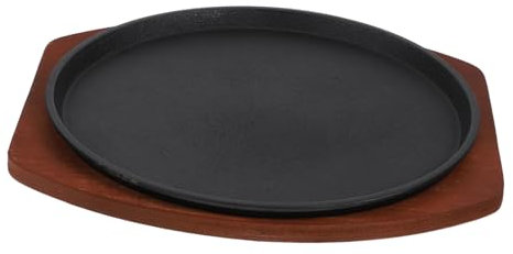 BEBEMOKO 1 Satz Grillplatte Aus Gusseisen Wok-pfanne Hüttenofen Grillmatten Für Den Außengrill Bräter Mit Rost Steak-grill Platten Blech Burger Teller Grillpfanne Bratpfanne Herd Holz