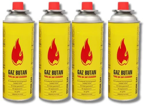 4 Butane Cans Portable Cooker in Carry Case 4/8 Gas Bottles Camping BBQ Kit Camping OR Stove with Automatic Ignition & Heat Control (4 Gas Canisters Only)