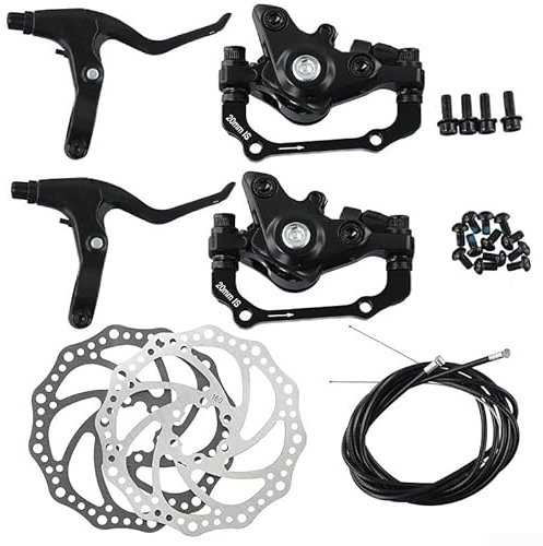 Mechanisches Scheibenbremsen-Set, Fahrrad-Scheibenbremse, vorne und hinten, Set mit 160-mm-Rotoren, verbessert die Kontrolle für Mountainbike