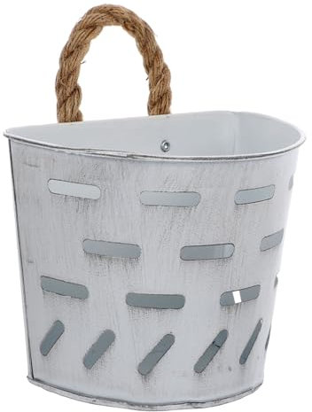 FONDOTIN Maceta Retro De Pared De Metal Jardinera Colgante para Flores Secas Macetero De Pared para Decoracion Interior