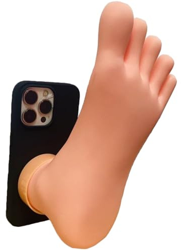 XKrmp Funny Novelty 3D Foot Shape Phone Case - Ultra Soft Silicone Cover for iPhone Series, Humorous Gifts & Conversation Starter​ (for IPhone 15 PRO)