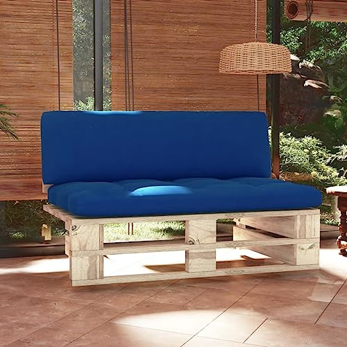 QZZCED Outdoor-Mittelsofa Paletten Imprägniertes Kiefernholz Sitzgruppe für den Garten Terrassensofa für Terrassen