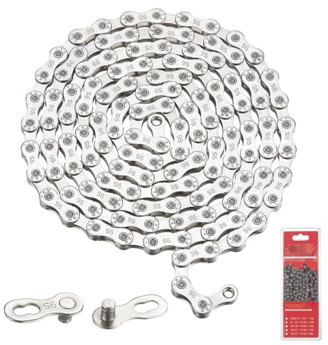 9-Speed Bike Chain, 116 Links Compatible with MTB and Road Bikes