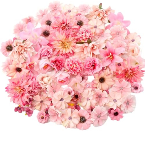 60 pcs Kunstblumen zum Basteln,Kunstblumen Köpfe,18 Typen Stoffblumen 2~8cm | Blumen zum Basteln, Künstlich Blütenköpfe, Tortendeko Blumen, Seidenblumen, Blume Deko für DIY Tortendeko Hochzeit
