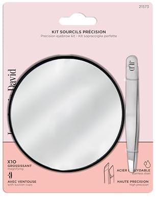 JEAN LOUIS DAVID - Kit Sourcils - Grande Précision - Miroir et Pince à Epiler