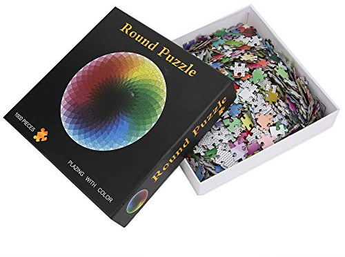 Cryfokt Puzzle da 1000 Pezzi con Sfumature di Colore, Giocattolo Educativo Impegnativo per Bambini e Adulti, Set di Giocattoli Puzzle da 26,6 Pollici di Diametro