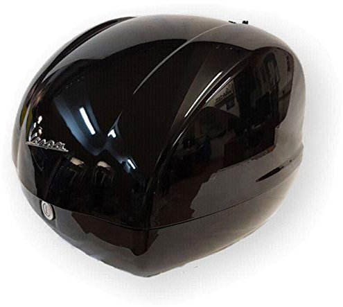 Vespa Topcase 36 Liter GTS Schwarz für Motorrad, Schwarz, Lackiert, Weich, Straßenfahren, Intermediate Oval
