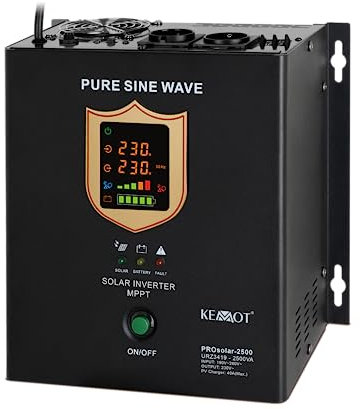 KEMOT urz3419 prosolar de 1800, Onduleur Solaire, 1800 W Noir