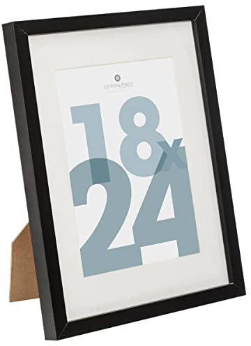 Atmosphera - Cadre photo Manu - bois et verre - noir - 18x24 cm