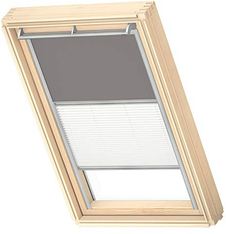 Tenda oscurante Duo, VELUX Originale per B04, Grigio con guida grigia
