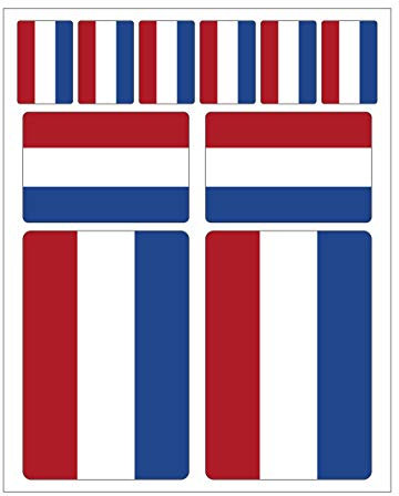 Generisch 10 Stück Flaggen Aufkleber Niederlande Set | Sticker Holland Netherland Autoaufkleber
