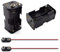 SDTC Tech 2-Set 4X 1.5V AA Battery Holder and I Type Snap Connector Kit 6 Volt Thicken Plastic Battery Case Box