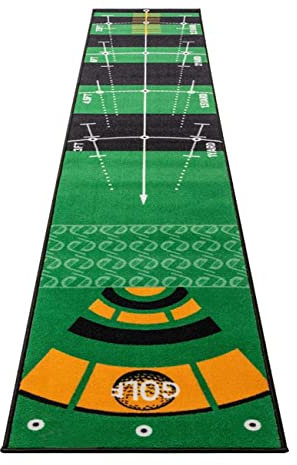 Warmiehomy Golf puttingmatte 3m Golfübungsmatte für Innen und Draußen Golf Schlagmatte Golf Trainingsmatte