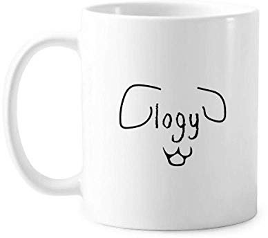 Pegatinas de texto de perro Art Deco regalo taza cerámica café porcelana vajilla