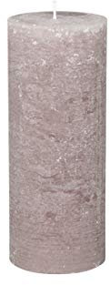 Chic Antique Macon rustikale Stumpenkerze versch.Farben ud Größen Kerze Antik NEU Altarkerzen 100 % Paraffin lange Brenndauer (Taupe, 25x10cm)