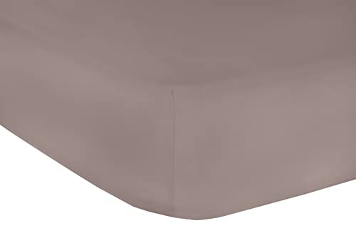 Mr.Sandman Elastan Basic Spannbetttuch Schoko Größe 140-160x200-220cm