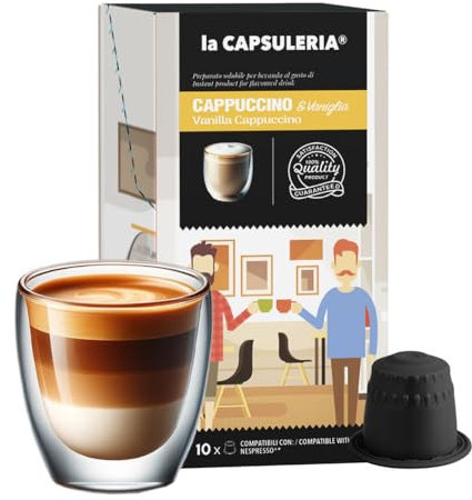 CAPPUCCINO Vanille (240 Capsules) compatible avec Nespresso, Lot de 24 x 10 Capsules (240 portions tot) - la Capsuleria
