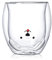 XiXiRan Taza de Vidrio de Doble Pared Con Diseño de Perro - Taza de Café Transparente de 250 ML - Vaso Térmico