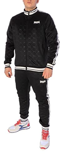 Lonsdale Herren Ashwell Trainingsanzug, Black/White, S