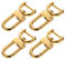 Milisten 4 St¨¹cke Karabinerhaken Haken Metallringe Schnallen D Ring Taschen Schnalle f¨¹r DIY Taschen Basteln Geldbeutel Rucksack Zubeh?r Golden
