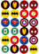 48 x Super Hero Cupcake Topper Decorations Edible Wafer Paper - Optional PRE CUT (UNCUT)