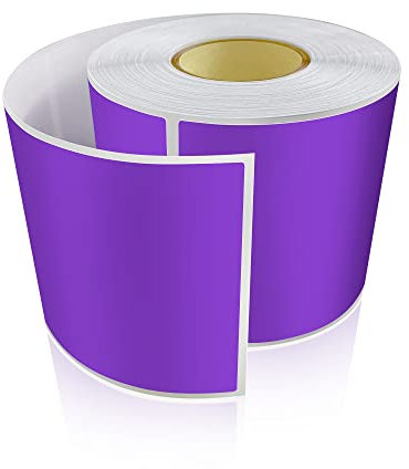 Meitaat 200 Stück Aufkleber Violett Selbstklebend Etiketten Umzug 12,7 × 7,6 cm Rechteckig Sticker Rolle Ablösbar Violett