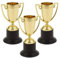 3 Golden Plastic Winner Trophies, 10cm, With Handles, for Performances, Competitions and Party Gifts, Put a Smile on Your Little Winners Face and Make any Event a Memorable One