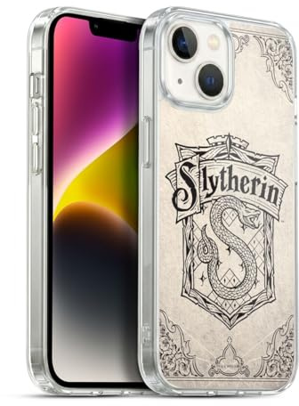 Head Case Designs Offizielle Harry Potter Slytherin Pergament Sorcerer's Stone I Gelhülle [Militärischer Schutzgrad] Kompatibel Mit Apple iPhone 14 Und Kompatibel Mit MagSafe