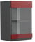 Vicco Küchenglasschrank R-Line, Glashängeschrank, Rot/Anthrazit, 40 cm J-Shape