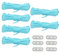 HOUSON 6 Stück Fluoreszierendes Paracord, Luminous Schnur Zelt Nachtleuchtende Paracord Fallschirmschnur für Camping Vorzelt Zelt 4M*4mm Blau
