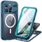 Lanhiem für iPhone 15 Pro Max Hülle Wasserdicht,Handyhülle für iPhone 15 Pro Max Wasserfest Schutzhülle mit Magsafe,360 Outdoor Case Stoßfest Staubdicht Panzerhülle mit Kameraschutz/Displayschutz,Blau