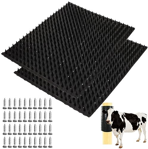 Bauernhof, Anti-Juckreiz-Werkzeug für Tiere wie Kühe und Pferde, Massagebürste, Anti-Juckreiz-Bürste, Tier-Kratz-Pads, Stachel-Pads, Weiche Kunststoffmatte,2 Stück