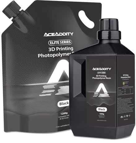 ARKEM Standard-Photopolymerharz für 8K-3D-Drucker, 405-nm-Harz, UV-härtende, hochpräzise 3D-Druckflüssigkeit, geeignet für 2K/4K/8K-LCD/DPL/SLA-3D-Drucker – 1 kg/Flasche + 1,2 kg/Beutel