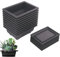 Aboiledy 10 Stück Kunststoff Bonsai Schale, 16,5 x 12 x 6 cm Anzuchttöpfe mit Tablett, Blumentopf Rechteckig Pflanzschale, Bonsaischale für Garten Wohnen BalkonTopfpflanzen