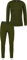 normani Damen Merino Unterwäsche-Set Garnitur (Langarmshirt Unterhemd und Unterhose) 100% Merinowolle Thermounterwäsche Ski-Funktionsunterwäsche Farbe Grün Größe L