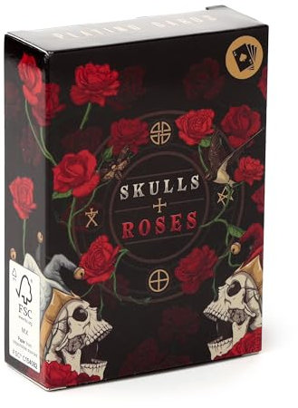 Puckator Skulls and Roses - Mazzo di carte da gioco standard
