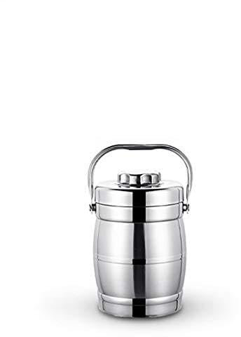 AQQWWER Lunchboxen Edelstahl-Thermosbehälter Lunch Box Große Kapazität School Erwachsene Picknick Bento Kasten-Speicher Tragbarer Lunchbox (Color : B 2L)