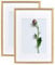 Atryinous Lot de 2 cadres photo, format A3, 29,7 x 42 cm, en bois de chêne avec verre Acrylglas, avec passe-partout, pour photos A4, 21 x 30 cm, à suspendre, verticalement ou horizontalement, pour