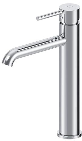 AM.PM Mitigeur Vasque à Poser - Robinet de Salle de Bain - Mitigeur en Laiton - Monocommande Mitigeur - Robinet de Lavabo Chromé FPA92000 Spike