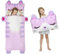 Wizland Kinder-Schlafsack für Mädchen, Kindertagesstätte, Flanell, Kitty, Nickerchen, Vorschule, Ruhematten, Kindergarten, flauschig, warm, tragbar, rosa, dicke Nickerchenrolle für Kleinkinder, 150 x