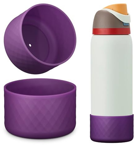 Lot de 2 manchons de protection antidérapants en silicone pour bouteille d'eau Owala de 946 ml - Sans BPA - Passe au lave-vaisselle