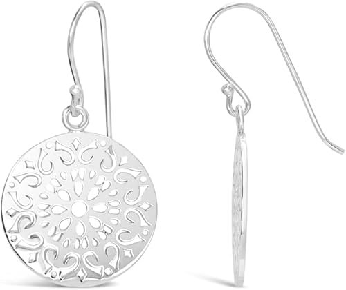 ARS-ARGENTI Boho Ohrringe Damen Mädchen Sterling Silber 925 Gold 18K - hypoallergen (BOHO-style - Ideal für luftige Sommeroutfits ISLA Sterling Silber 30xmm)