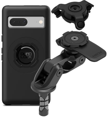 Quad Lock Support Téléphone pour Fourche de Moto Pro avec Amortisseur de Vibrations et Coque MAG pour Pixel 7