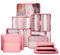 12 Teilige Packing Cubes, Koffer Organizer Travel Accessories Kofferorganizer Set Kleidertaschen Packwürfel Kosmetik Travel Organizer Packtaschen für Koffer