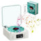 Vinyl Player The Waves Mini Retro White Noise Speaker Portable with 4 Sounds of Nature, Portable Waves Speaker with RGB Light (White)